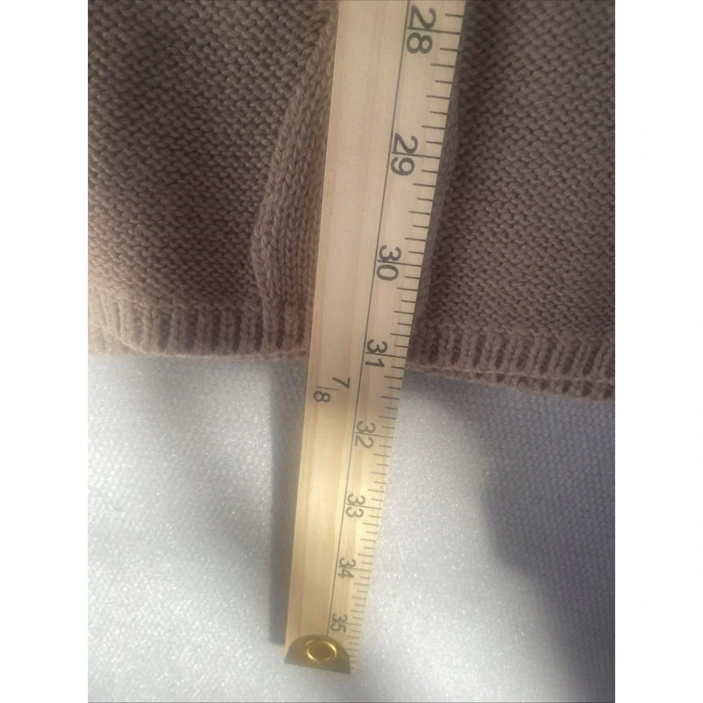 Derek Heart Cable Knit Mock Neck Sweater/Dress - Cozy & Chic Tan/Beige - Size XL - Picture 15 of 15
